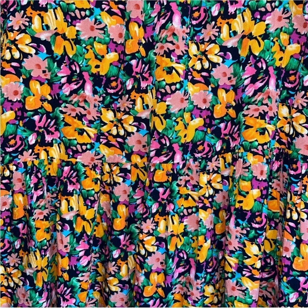 Umgee Multicolor Floral Blouse with Ruffle Sleeves - Picture 3 of 4